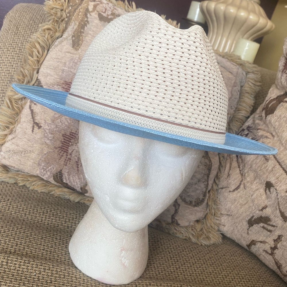 Stacy Adams Fedora White and Blue